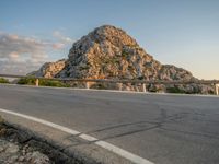 Dawn Curved Road in Majorca, Spain