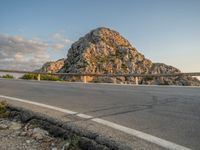 Dawn Curved Road in Majorca, Spain