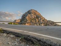 Dawn Curved Road in Majorca, Spain