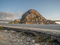 Dawn Curved Road in Majorca, Spain