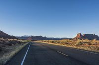 Dawn Desert Highway Mountain Landscape