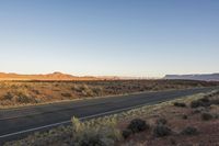 Dawn in the Desert: A Clear Sky Over a Vast Landscape
