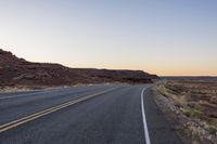 Dawn Desert Road in the Highlands
