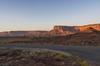 Dawn Desert Road Mountain 002