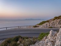 Dawn on an Elevated Road in Mallorca, Spain