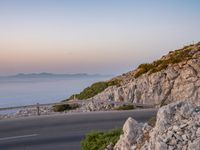 Dawn on an Elevated Road in Mallorca, Spain