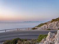 Dawn on an Elevated Road in Mallorca, Spain