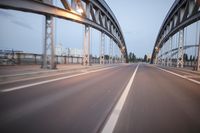 Dawn in Frankfurt, Germany - Urban Transportation Infrastructure