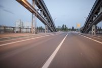 Dawn in Frankfurt, Germany - Urban Transportation Infrastructure