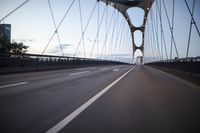 Dawn in Frankfurt: Urban Landscape with Bridge and Highway