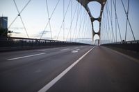 Dawn in Frankfurt: Urban Landscape with Bridge and Highway