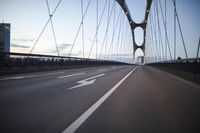 Dawn in Frankfurt: Urban Landscape with Bridge and Highway