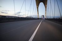 Dawn in Frankfurt: Urban Landscape with Bridge and Highway