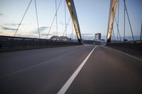 Dawn in Frankfurt: Urban Landscape with Bridge and Highway