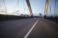 Dawn in Frankfurt: Urban Landscape with Bridge and Highway