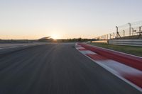 Dawn Highway: Automobile Racing at Sunrise