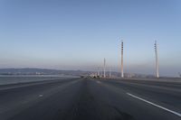 Dawn on the Highway: Blue Atmosphere and Clear Sky