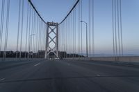 Dawn on the Highway: Clear Sky and Architectural Beauty