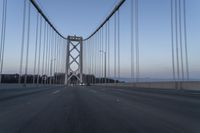 Dawn on the Highway: Clear Sky and Architectural Beauty