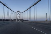 Dawn on the Highway: Clear Sky and Architectural Beauty