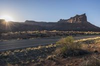 Dawn on the Highway: A Mountain Landscape