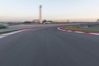 Dawn on the Highway: Racing at the Stadium under a Clear Sky