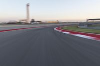 Dawn on the Highway: Racing at the Stadium under a Clear Sky