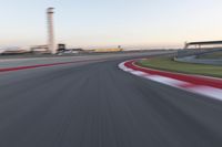 Dawn on the Highway: Racing at the Stadium under a Clear Sky