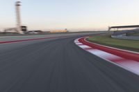 Dawn on the Highway: Racing at the Stadium under a Clear Sky