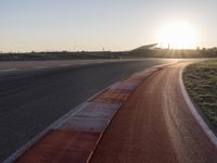 Dawn on the Highway: Sunrise and Clear Skies