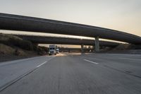 Dawn on the Highway: Sunshine and Clear Sky