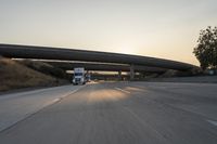 Dawn on the Highway: Sunshine and Clear Sky