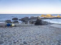 Dawn on the Horizon: European Beach Bathed in Sunlight