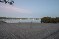 Dawn Horizon: A Breathtaking View of the Lake and Landscape