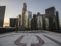 Dawn in Los Angeles: High-Rise Skyscrapers Defining the City