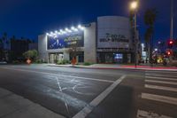 Dawn in Los Angeles: Street Light Illuminating an Office Building