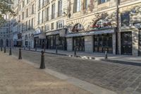 Dawn in Paris: Classic Architecture and Cafe