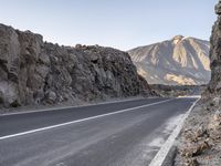 Dawn in Spain: Clear Sky Over a Majestic Mountain Range