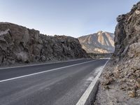 Dawn in Spain: Clear Sky Over a Majestic Mountain Range