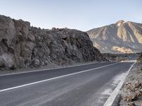 Dawn in Spain: Clear Sky Over a Majestic Mountain Range