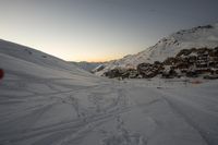 Dawn in the Alps: Snow-Capped Mountains and Open Spaces