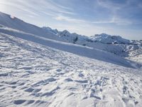 Dawn in the Mountains of Europe: Snow Fell