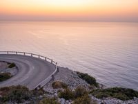 Dawn Landscape: Elevated Road in Mallorca, Spain