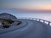 Dawn Landscape in Mallorca: A Coastal Road with Stunning Views