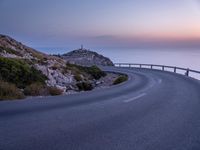 Dawn Landscape in Mallorca: A Coastal Road with Stunning Views