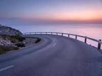 Dawn Landscape in Mallorca: A Coastal Road with Stunning Views