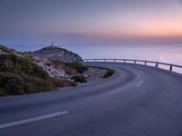 Dawn Landscape in Mallorca: A Coastal Road with Stunning Views