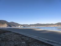 Dawn Landscape: Mountain Range Meets the Ocean