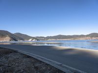 Dawn Landscape: Mountain Range Meets the Ocean