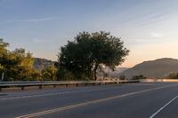 Dawn Landscape: Mountains and Trees